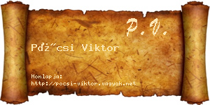 Pócsi Viktor névjegykártya