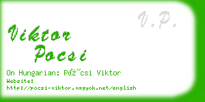 viktor pocsi business card